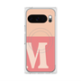 プレミアムスクエアケース with Pixelsnap［ オリジナル - initial two tone - M pink ］