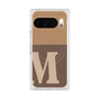 プレミアムスクエアケース with Pixelsnap［ オリジナル - initial two tone - M brown ］