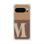 プレミアムスクエアケース with Pixelsnap［ オリジナル - initial two tone - M brown ］