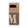 プレミアムスクエアケース with Pixelsnap［ オリジナル - initial two tone - M brown ］