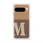 プレミアムスクエアケース with Pixelsnap［ オリジナル - initial two tone - M brown ］