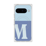 プレミアムスクエアケース with Pixelsnap［ オリジナル - initial two tone - M blue ］