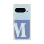 プレミアムスクエアケース with Pixelsnap［ オリジナル - initial two tone - M blue ］