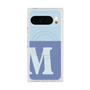 プレミアムスクエアケース with Pixelsnap［ オリジナル - initial two tone - M blue ］