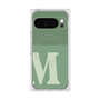 プレミアムスクエアケース with Pixelsnap［ オリジナル - initial two tone - M green ］