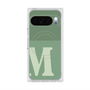 プレミアムスクエアケース with Pixelsnap［ オリジナル - initial two tone - M green ］