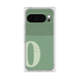 プレミアムスクエアケース with Pixelsnap［ オリジナル - initial two tone - O green ］