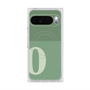 プレミアムスクエアケース with Pixelsnap［ オリジナル - initial two tone - O green ］