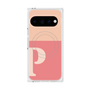 プレミアムスクエアケース with Pixelsnap［ オリジナル - initial two tone - P pink ］