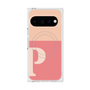 プレミアムスクエアケース with Pixelsnap［ オリジナル - initial two tone - P pink ］