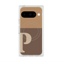 プレミアムスクエアケース with Pixelsnap［ オリジナル - initial two tone - P brown ］