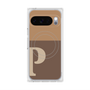 プレミアムスクエアケース with Pixelsnap［ オリジナル - initial two tone - P brown ］