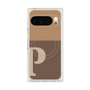 プレミアムスクエアケース with Pixelsnap［ オリジナル - initial two tone - P brown ］