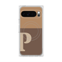 プレミアムスクエアケース with Pixelsnap［ オリジナル - initial two tone - P brown ］