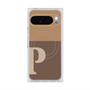 プレミアムスクエアケース with Pixelsnap［ オリジナル - initial two tone - P brown ］