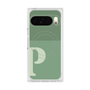 プレミアムスクエアケース with Pixelsnap［ オリジナル - initial two tone - P green ］