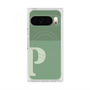 プレミアムスクエアケース with Pixelsnap［ オリジナル - initial two tone - P green ］