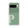 プレミアムスクエアケース with Pixelsnap［ オリジナル - initial two tone - P green ］