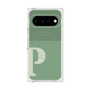 プレミアムスクエアケース with Pixelsnap［ オリジナル - initial two tone - P green ］