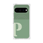 プレミアムスクエアケース with Pixelsnap［ オリジナル - initial two tone - P green ］