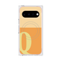 プレミアムスクエアケース with Pixelsnap［ オリジナル - initial two tone - Q orange ］