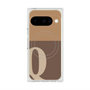 プレミアムスクエアケース with Pixelsnap［ オリジナル - initial two tone - Q brown ］