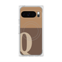 プレミアムスクエアケース with Pixelsnap［ オリジナル - initial two tone - Q brown ］