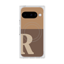 プレミアムスクエアケース with Pixelsnap［ オリジナル - initial two tone - R brown ］