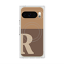 プレミアムスクエアケース with Pixelsnap［ オリジナル - initial two tone - R brown ］