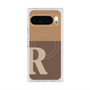 プレミアムスクエアケース with Pixelsnap［ オリジナル - initial two tone - R brown ］