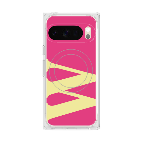 プレミアムスクエアケース with Pixelsnap［ オリジナル - initial color - W pink ］