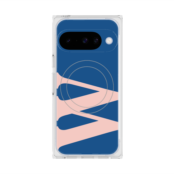 プレミアムスクエアケース with Pixelsnap［ オリジナル - initial color - W navy ］