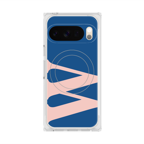 プレミアムスクエアケース with Pixelsnap［ オリジナル - initial color - W navy ］