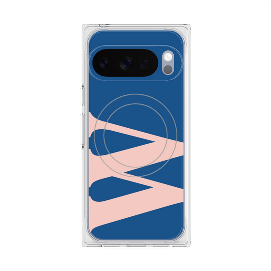 プレミアムスクエアケース with Pixelsnap［ オリジナル - initial color - W navy ］