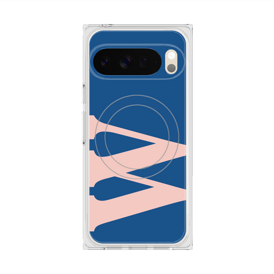 プレミアムスクエアケース with Pixelsnap［ オリジナル - initial color - W navy ］