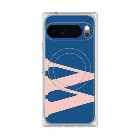 プレミアムスクエアケース with Pixelsnap［ オリジナル - initial color - W navy ］