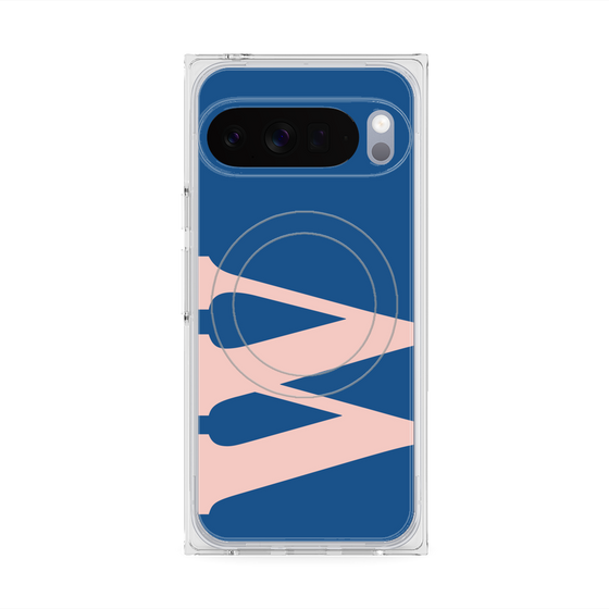 プレミアムスクエアケース with Pixelsnap［ オリジナル - initial color - W navy ］