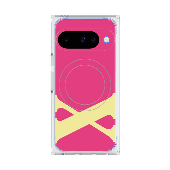 プレミアムスクエアケース with Pixelsnap［ オリジナル - initial color - X pink ］