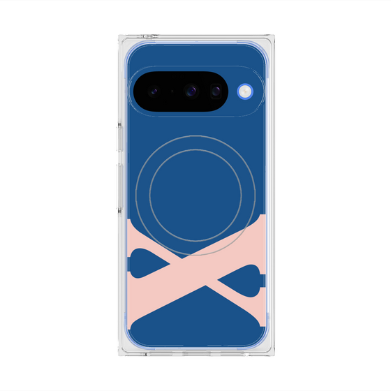 プレミアムスクエアケース with Pixelsnap［ オリジナル - initial color - X navy ］