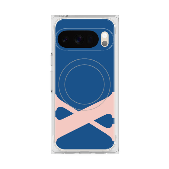 プレミアムスクエアケース with Pixelsnap［ オリジナル - initial color - X navy ］