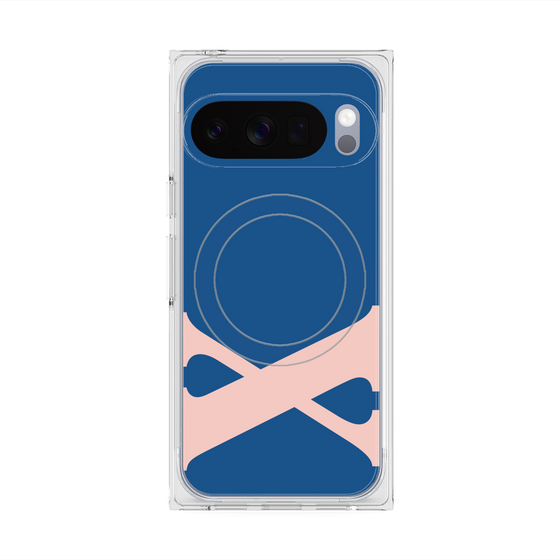 プレミアムスクエアケース with Pixelsnap［ オリジナル - initial color - X navy ］