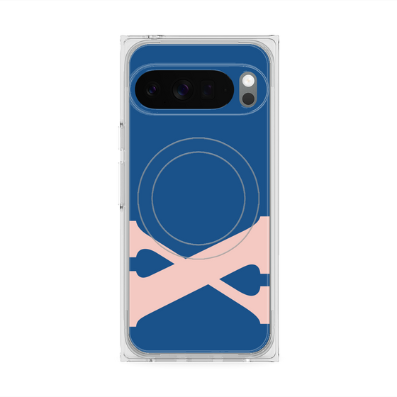 プレミアムスクエアケース with Pixelsnap［ オリジナル - initial color - X navy ］