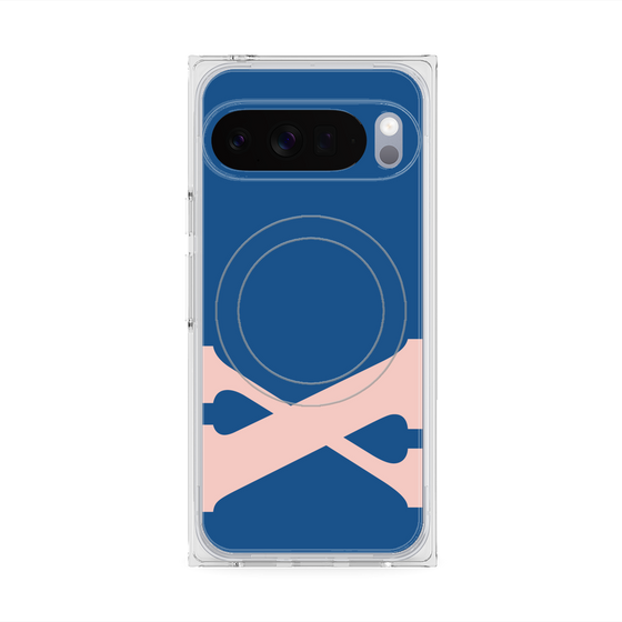 プレミアムスクエアケース with Pixelsnap［ オリジナル - initial color - X navy ］