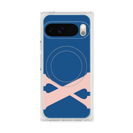 プレミアムスクエアケース with Pixelsnap［ オリジナル - initial color - X navy ］