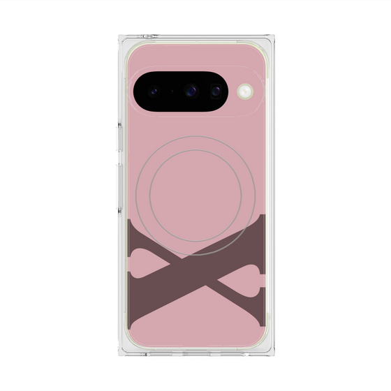プレミアムスクエアケース with Pixelsnap［ オリジナル - initial color - X dusty pink ］