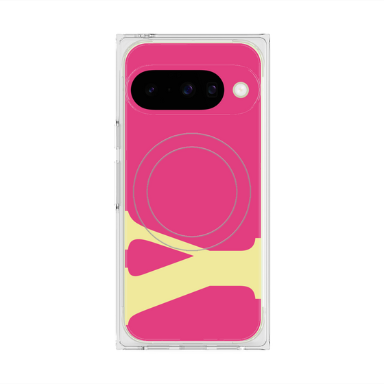 プレミアムスクエアケース with Pixelsnap［ オリジナル - initial color - Y pink ］