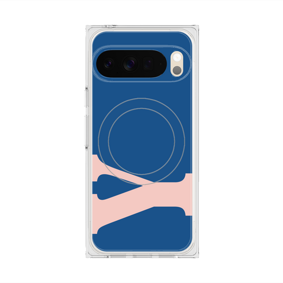 プレミアムスクエアケース with Pixelsnap［ オリジナル - initial color - Y navy ］