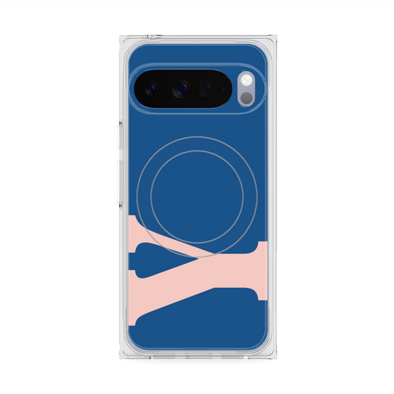 プレミアムスクエアケース with Pixelsnap［ オリジナル - initial color - Y navy ］