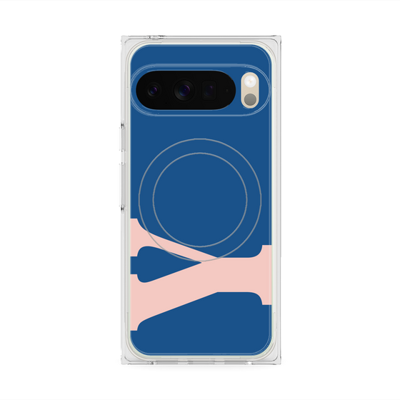 プレミアムスクエアケース with Pixelsnap［ オリジナル - initial color - Y navy ］