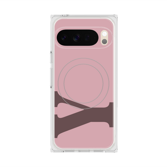 プレミアムスクエアケース with Pixelsnap［ オリジナル - initial color - Y dusty pink ］
